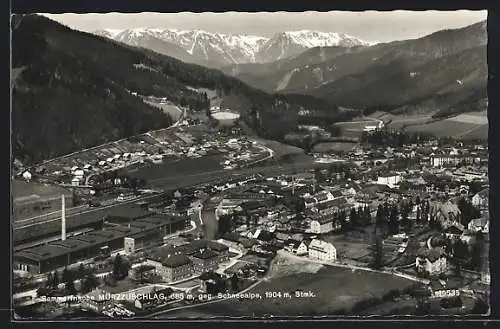 AK Mürzzuschlag /Stmk., Gesamtansicht gegen die Schneealpe