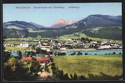 AK Bischofshofen /Salzburg, Mandelwand mit Hochkönig