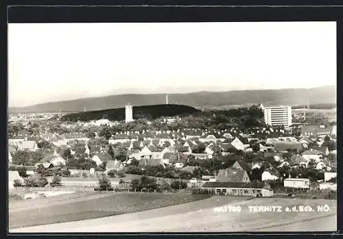 AK Ternitz a. d. Sdb., Ortsansicht mit Hochhaus