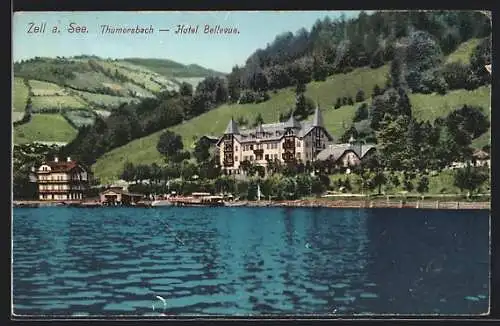 AK Zell a. See, Thumersbach, Am Hotel Bellevue