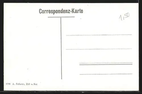 AK Zell a. See, Ruderboot gegen Kitzsteinhorn