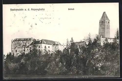 AK Seebenstein a. d. Aspangbahn, Ansicht vom Schloss