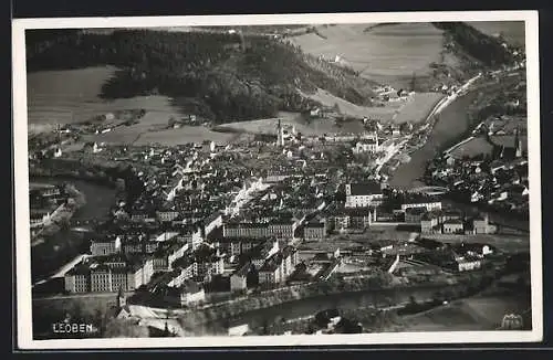 AK Leoben, Teilansicht mit Kirche