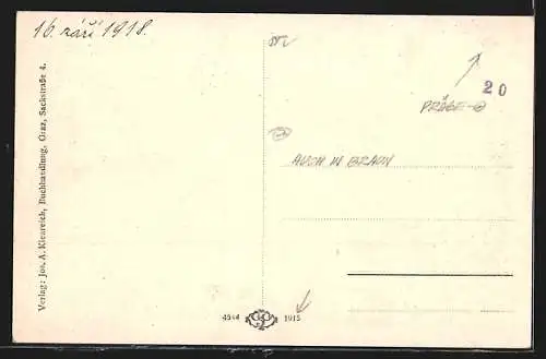 AK Leoben, Teilansicht, Flusspartie und Bergpanorama