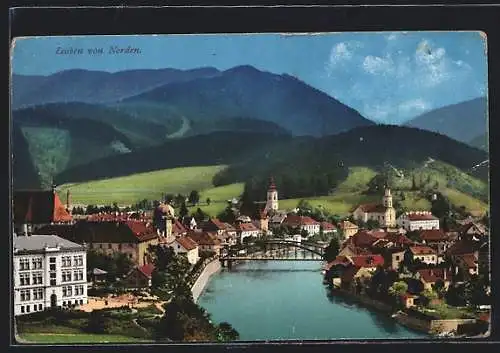 AK Leoben, Ortsansicht vom Norden aus