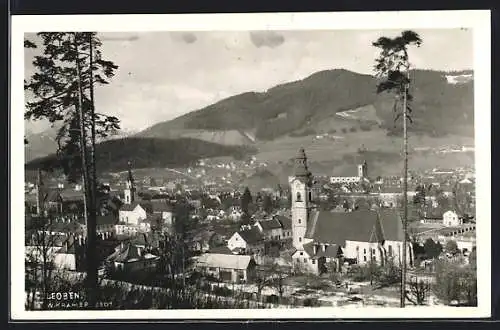 AK Leoben, Blick auf die Kirche vom Berg aus