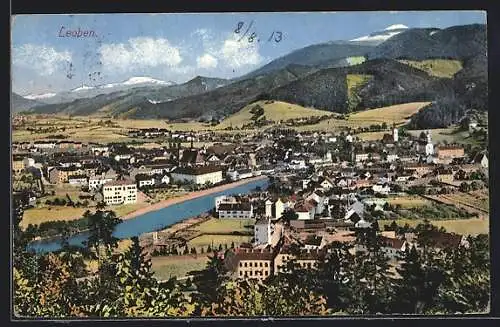 AK Leoben, Gesamtansicht vom Berg aus