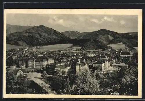 AK Leoben, Die Ortschaft gegen die Berge