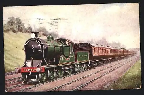 AK Exeter Express, L & SWR, englische Eisenbahn