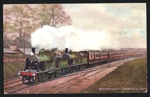 AK Bournemouth Express, LSWR, englische Eisenbahn