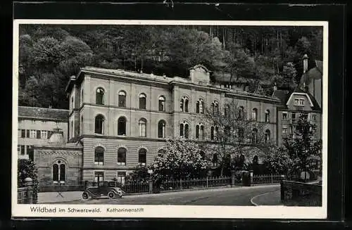 AK Wildbad / Schwarzwald, Partie am Katharinenstift