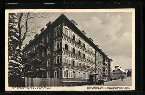 AK Schömberg bei Wildbad, Sanatorium Schwarzwaldheim