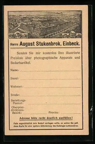 AK Einbeck, Sportartikel Firma August Stukenbrok
