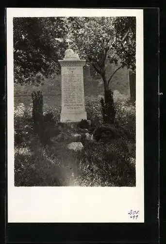 Foto-AK Steckenroth, Am Kriegs-Gefallenen-Denkmal