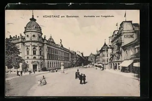 AK Konstanz, Marktstätte mit Post