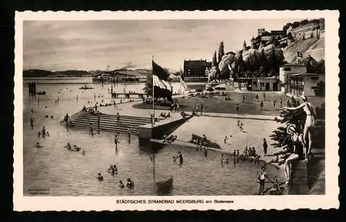 AK Meersburg / Bodensee, Städtisches Strandbad