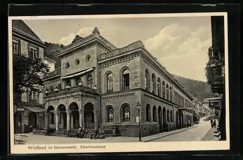 AK Wildbad /Schwarzwald, Eberhardsbad mit Strasse