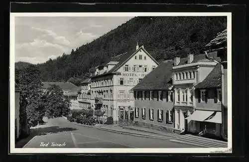 AK Bad Teinach, Strassenpartie mit Hotel