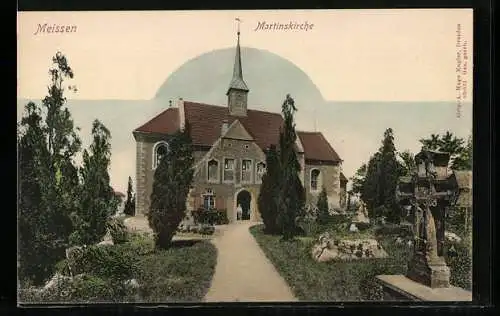 AK Meissen / Elbe, vor der Martinskirche