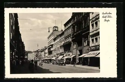 AK Saarbrücken, Strasse, Cafe Klein