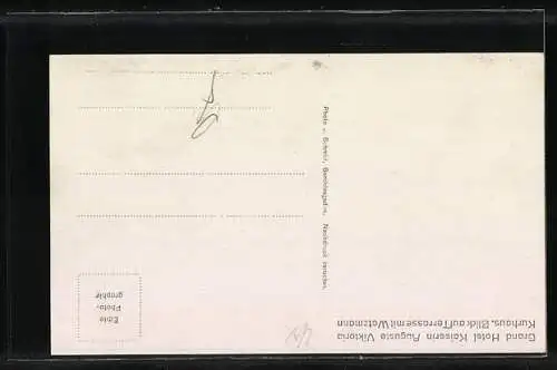 AK Berchtesgaden, Grand Hotel Kaiserin Auguste Viktoria mit Watzmann