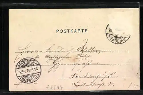 AK Oberkirch-Schauenburg, Renchthaler in Tracht, Ortsansicht