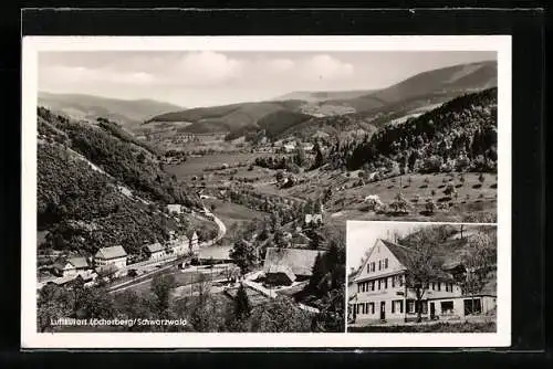 AK Löcherberg über Oppenau /Schwarzwald, Gasthaus zur Linde P. Müller, Gesamtansicht mit Umgebung