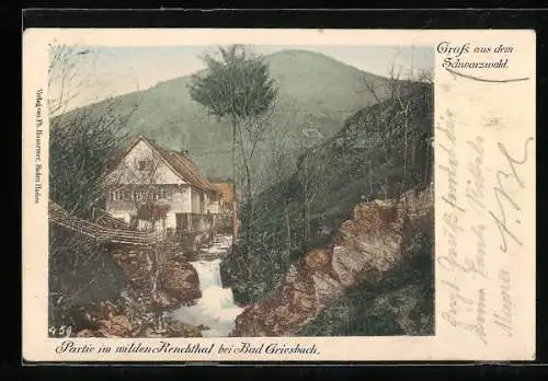 AK Bad Griesbach /Schwarzwald, Parthie im Renchthal