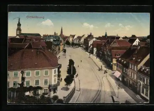 AK Offenburg, Blick auf eine Strassenpartie