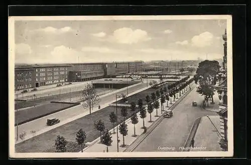 AK Duisburg, Hauptbahnhof mit Tunnel