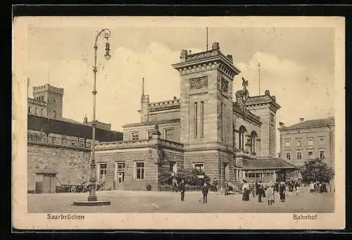 AK Saarbrücken, Blick auf den Bahnhof