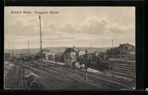 AK Bebra, Bahnhof in den Kriegsjahren 1914 /16