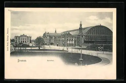 AK Bremen, Blick auf den Bahnhof