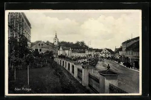 AK Slav. Pozega, Strassenpartie im Ortskern