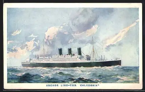 Künstler-AK TSS Caledonia der Anchor Line