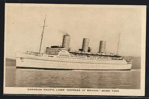 AK Canadian Pacific Liner Empress of Britain