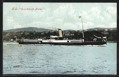AK Dampfer SS Southwold Belle in voller Fahrt