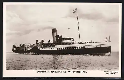 AK Passagierschiff P.S. Whippingham mit Passagieren an Deck, Southern Railway