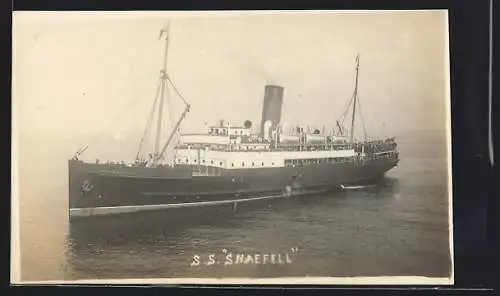 AK Dampfer SS Snaefell im Wasser