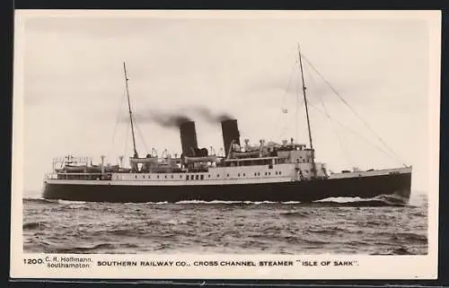 AK Passagierschiff Isle of Sark in voller Fahrt