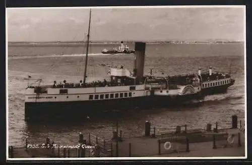 AK Dampfer S.S. Bournemouth Queen im Hafen