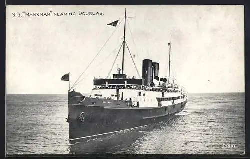 AK Steamer SS Manxman nearing Douglas