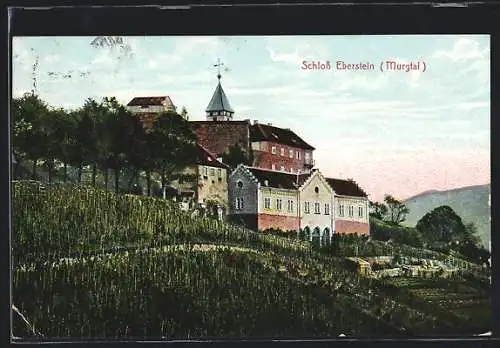 AK Eberstein /Murgtal, Blick auf Schloss Eberstein