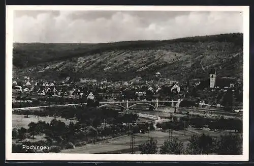 AK Plochingen, Blick zur Stadt