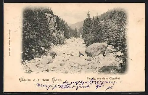 AK Oker /Harz, Parthie aus dem Okerthal