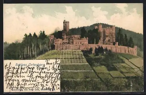 AK Offenburg, Blick auf Schloss Ortenberg