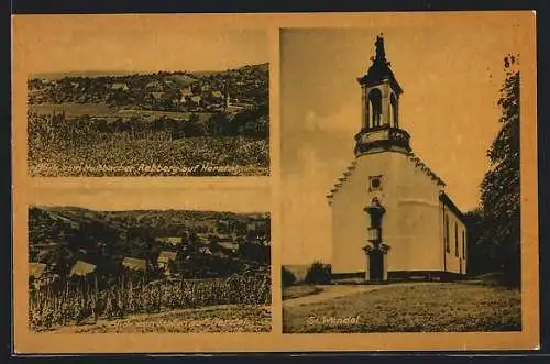 AK Herztal, Kirche St. Wendel, Blick vom Stollen, Blick vom Nussbacher Rebberg