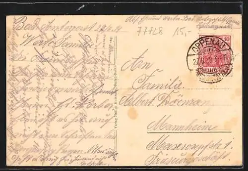 AK Bad Antogast, Strassenpartie im Tal