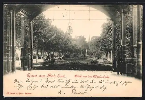 AK Bad Ems, Blick auf die Wandelbahn