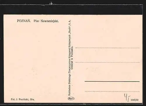 AK Poznan, Plac Nowomiejski